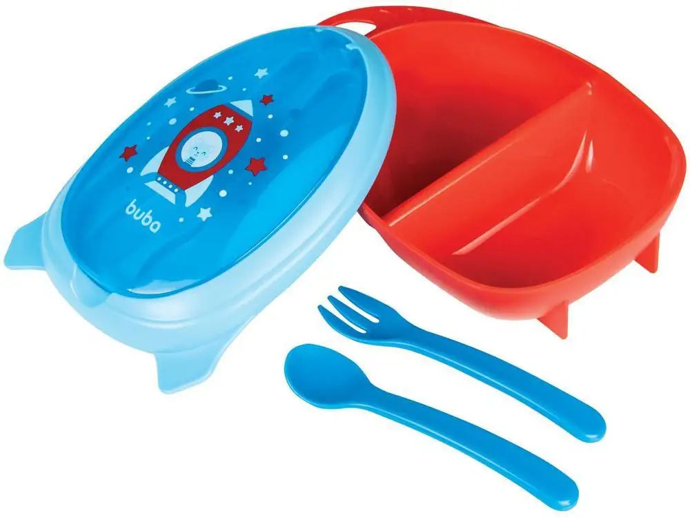 Buba Rocket 3 Pieces Blue and Red Child Meal Kit