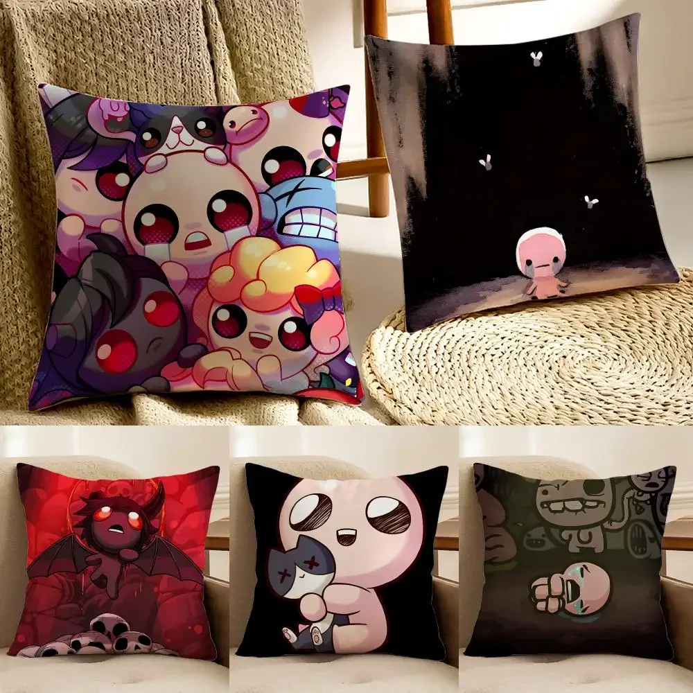 Dark Roguelike T-The Binding of Isaac Cushion Cover Faux fur decorative Dark academia style post Rustic Spa pillow cover