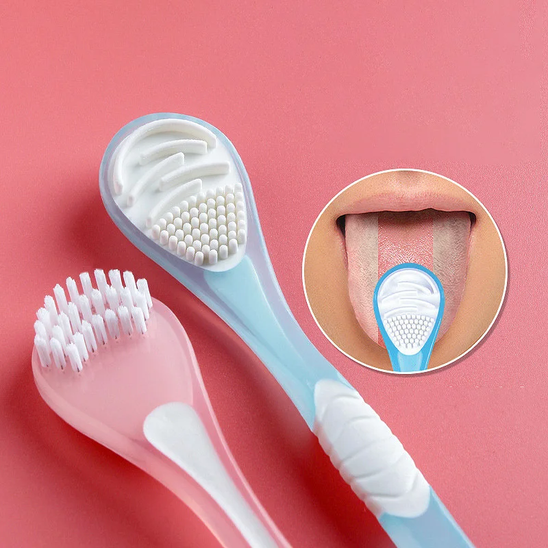20pcs Tongue Cleaning Brush Soft Silicone Tongue Cleaning Tool Double Side Cleaning Massage Tongue Scraper Oral Health Care Tool