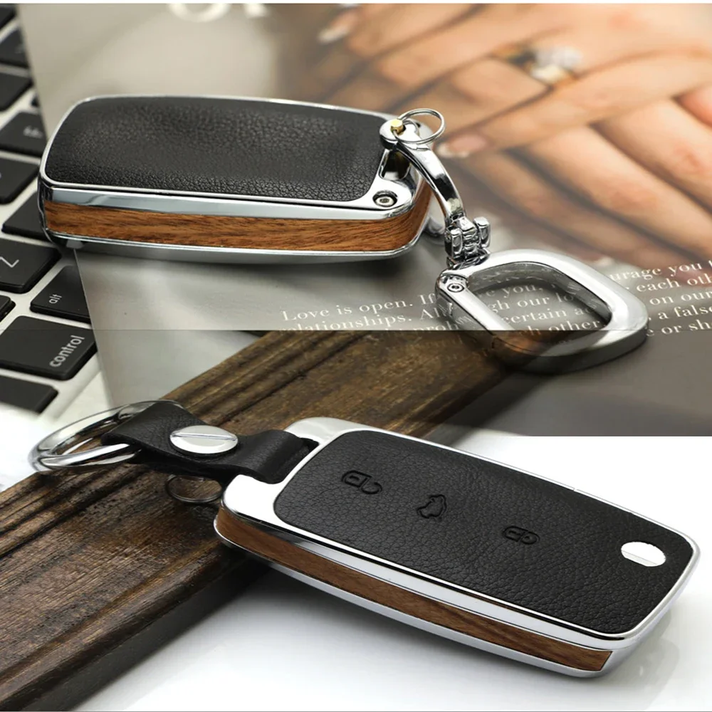 Zinc Alloy Auto Folded Key Shell Car Cover Case Holder Auto Accessorie For VW Volkswagen Polo Santana Passat Bora Jetta Beetle