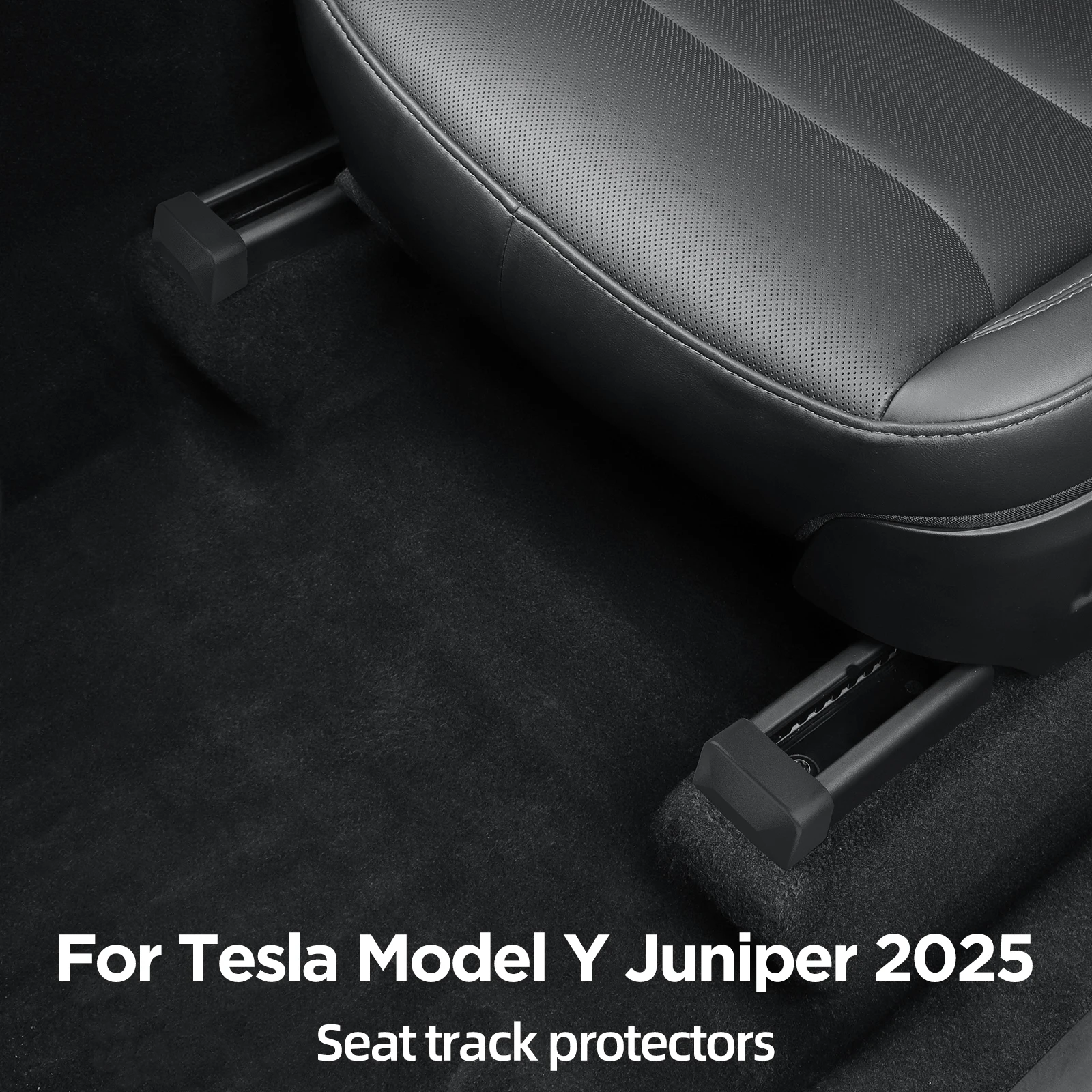 LUCKEASY for Tesla Model Y Juniper/YL/3 Highland 2025 2026 (Not Fit Berlin Version) Car Seat Slide Rail Protection Plug TPE