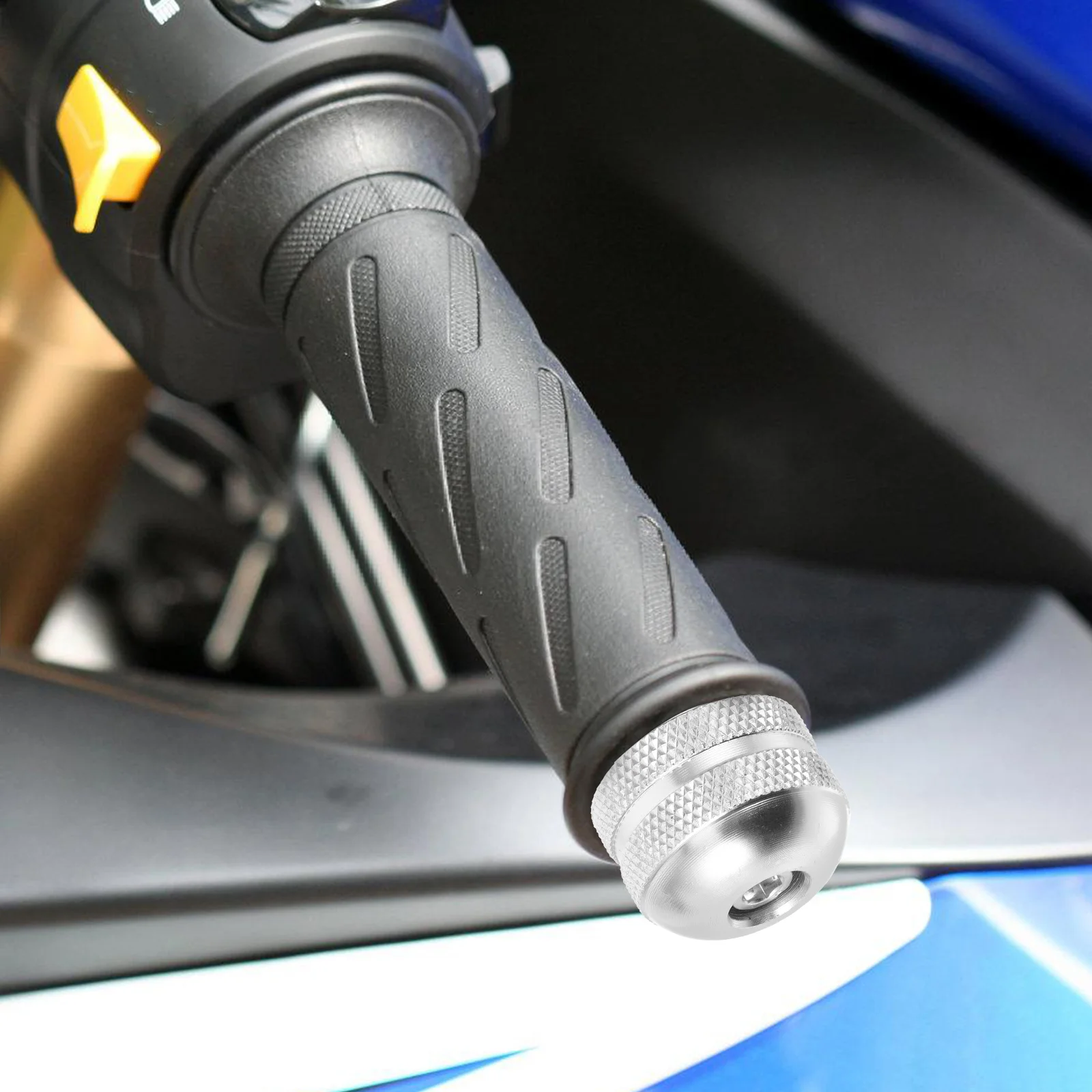 

Motorcycle H Plugs Bike Bar End Caps Universal Fit Antislip Durable Metal Construction For Most Models