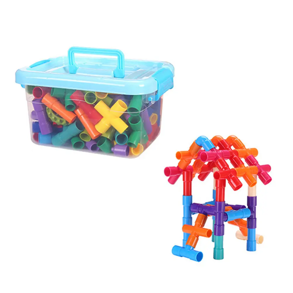 

Puzzle Jigsaw Children Assembly Block Builder Toy Tubes for Kids
