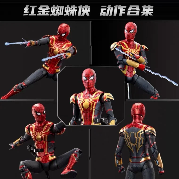 1/10 ZD Original Marvel legends Spider Man Peter Parker Gold Black Red Articulation Model Action Figure Collectible Toy for Kids