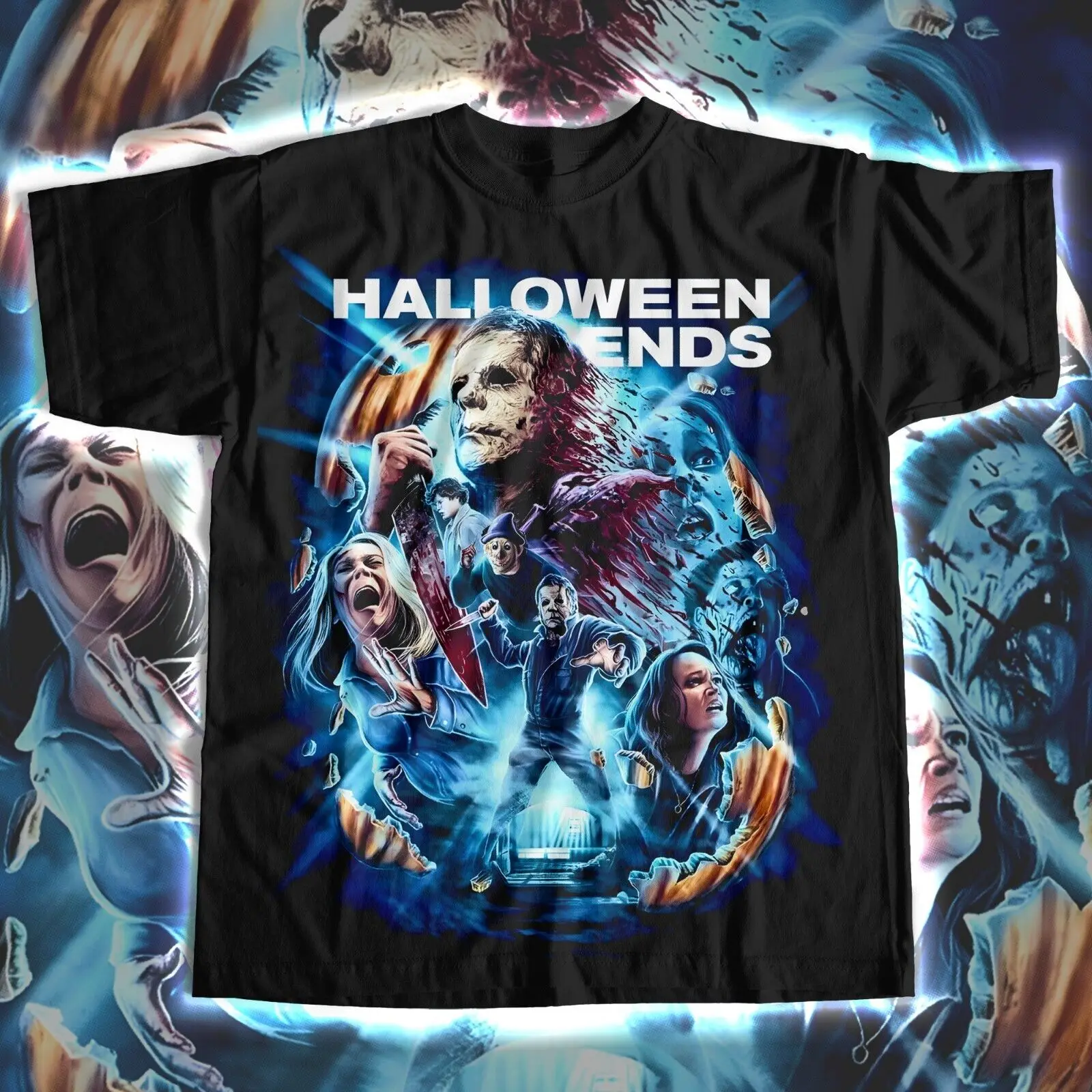 

Halloween Horror Michael Ends Graphic Pro Club Shaka RTP Tee Shirt Big Tall #10