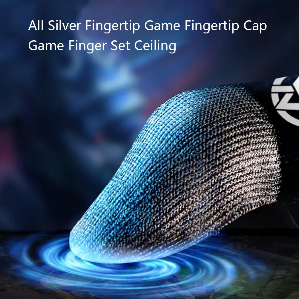 1/2 Pair Luminous Fingertips Breathable Game Finger Sleeve Finger Cots Touch Screen Thumb Gloves for PUBG Mobile Gaming