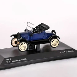 Diecast 1:43 scala Ford T Runabout 1925 simulazione modello di auto in lega Display statico giocattolo da collezione regalo Souvenir Decration