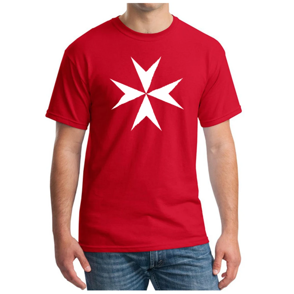 T Shirt Man Knight Templar Order Summer Casual Printing Short Comfortable O-neck Mason