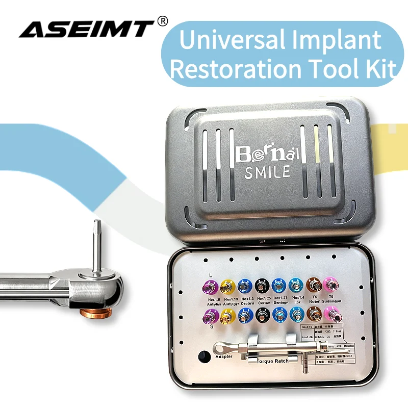

Universal Dental Implant Restoration Kit Torque Wrench Screwdriver Set for Osstem Dentium Nobel Straumann Compatible
