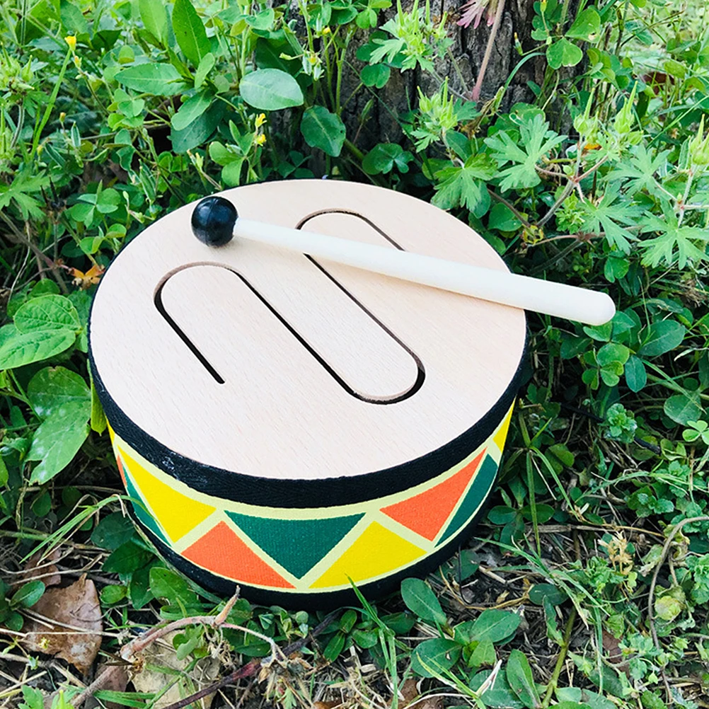 

Three-Tone Drum Music Toys Hand Knocking Musical Instrument Eductaional Playset