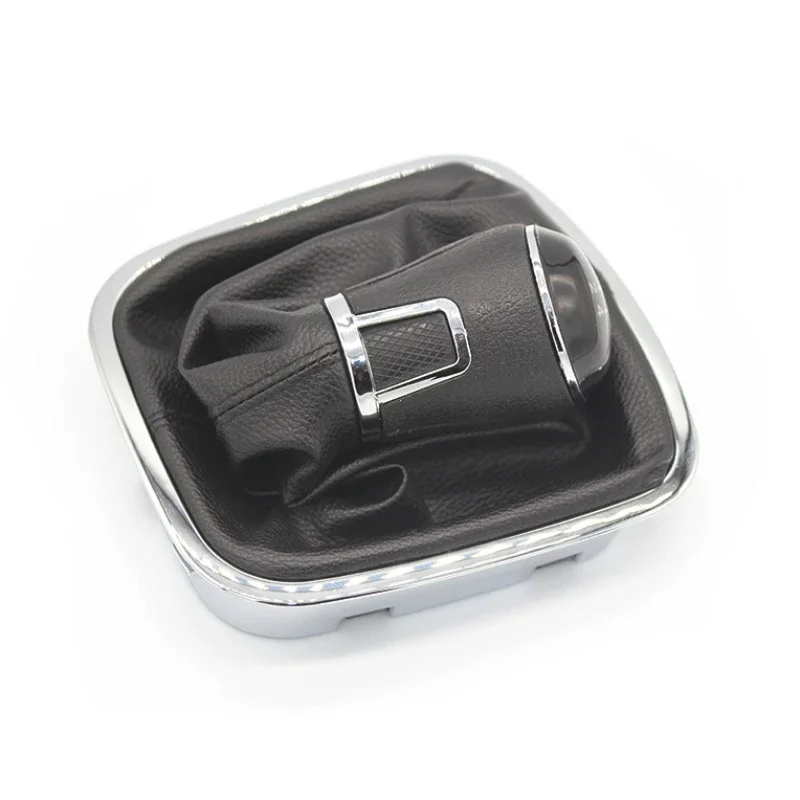 For VW Volkswagen Polo 6C 2015 2016 2017 2018 5 Speed / 6 Speed Gear Gear Lever Stick Shift Knob With Leather Boot Car Styling