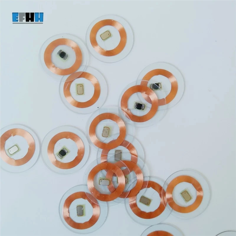 125KHz ID T5577 Writable Rewritable Copper Coil Transparent Coin Card Keyfob RFID Proximity EM4305 Access Control Tag Accessorie