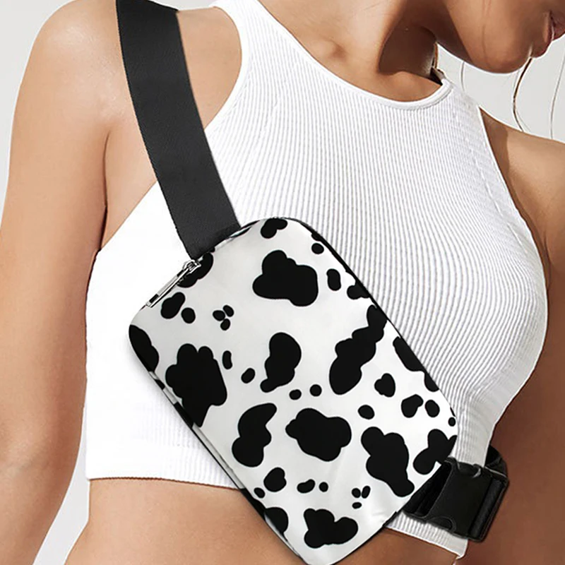 

Fashion Women Waist Bag Wild Leopard Cow Pattern Bum Bag Ladies Bum Hip Bag Money Phone Pouch Casual Chest Bag