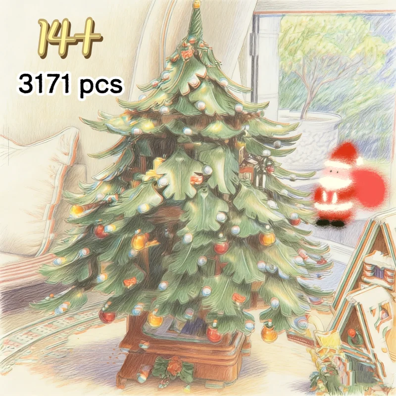 

Year end promotion 41843 Christmas Tree Building Blocks Set Ornament Model Bricks Toys Kids Adults Christmas Birthday Gift
