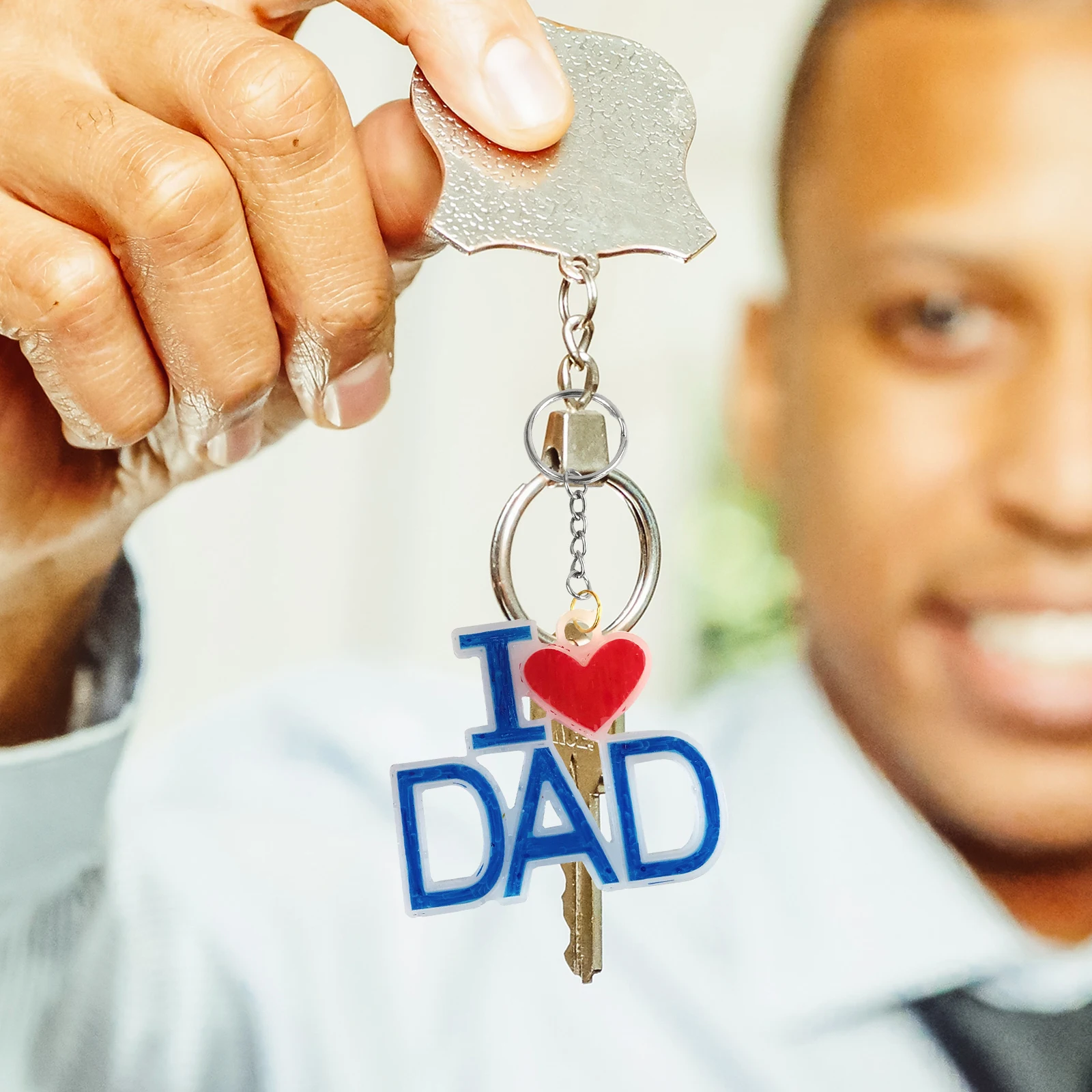 

2 шт., силиконовые формы для ключей «сделай сам», формы для подвесок на день отца, безопасные многоразовые гибкие формы для хранения, форма для ключей на день отца