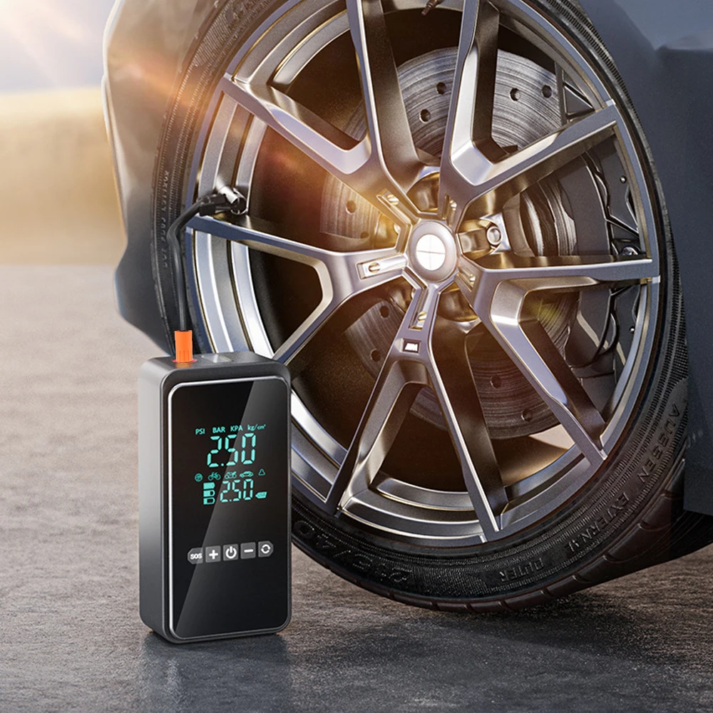 Car Air Compressor Portable Inflator 120W Digital for Motorcycle Bicycle Ball Tire Air Pump Car Accessories