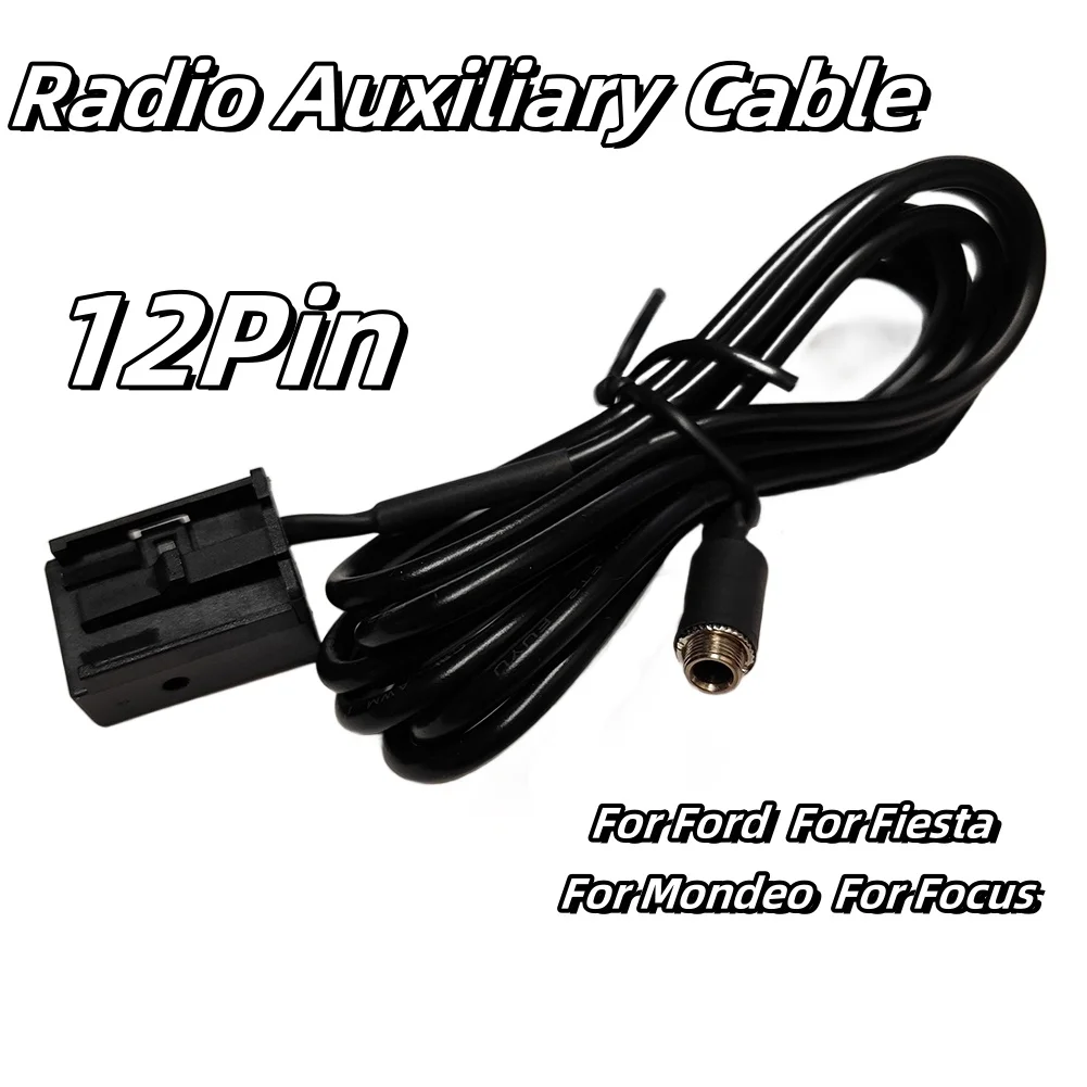 Car Radio Auxiliary Cable 12Pin Radio Auxiliary Cable For Ford For Fiesta For Mondeo For Focus For Transit For Fusion For Galaxy