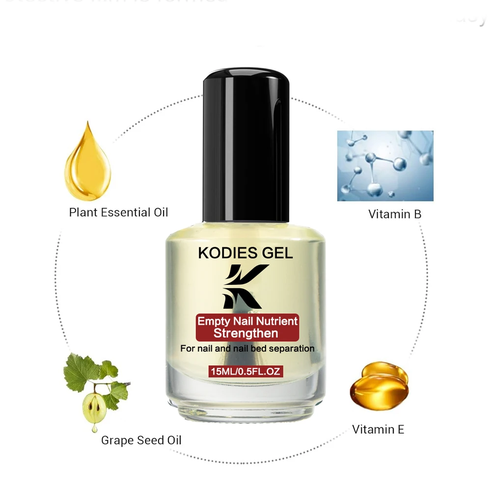 KODIES GEL siero per la riparazione delle unghie rinforzante per unghie olio nutriente per cuticole Intensive Naisl Growth vitamina B liquido per la cura del Manicure