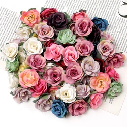 10/20Pcs Rose Artificial Flowers 3.5CM Silk Fake Flowers Party Wedding Decoration Home Room Decor Garden DIY Garland Accessories
