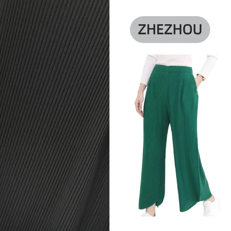 

Женские брюки Miyake со складками, 2021, свободные осенние однотонные повседневные брюки со складками, универсальные драпированные широкие брюки с прямыми штанинами