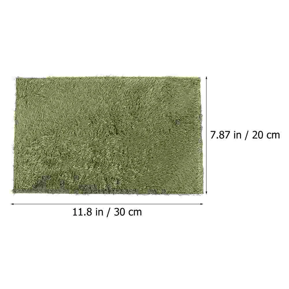 Home Terrarium Liner Reptile Pet Carpet Fake Moss Carpet Reptile Supplies (Green)