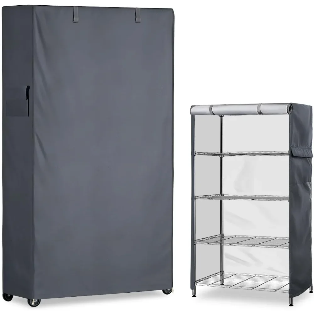 

Waterproof Heavy Duty Outdoor Storage Rack Cover Dustproof Zipper 48x18x72