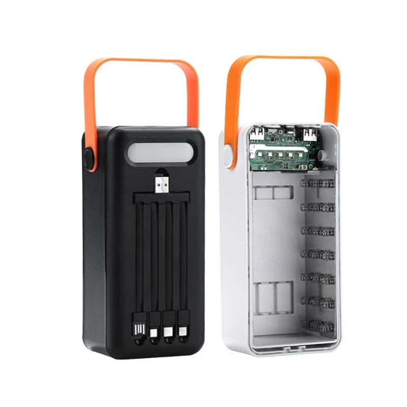 Detachable QC3.0 PD Quick LCD DIY 21x18650 Battery Case Shell