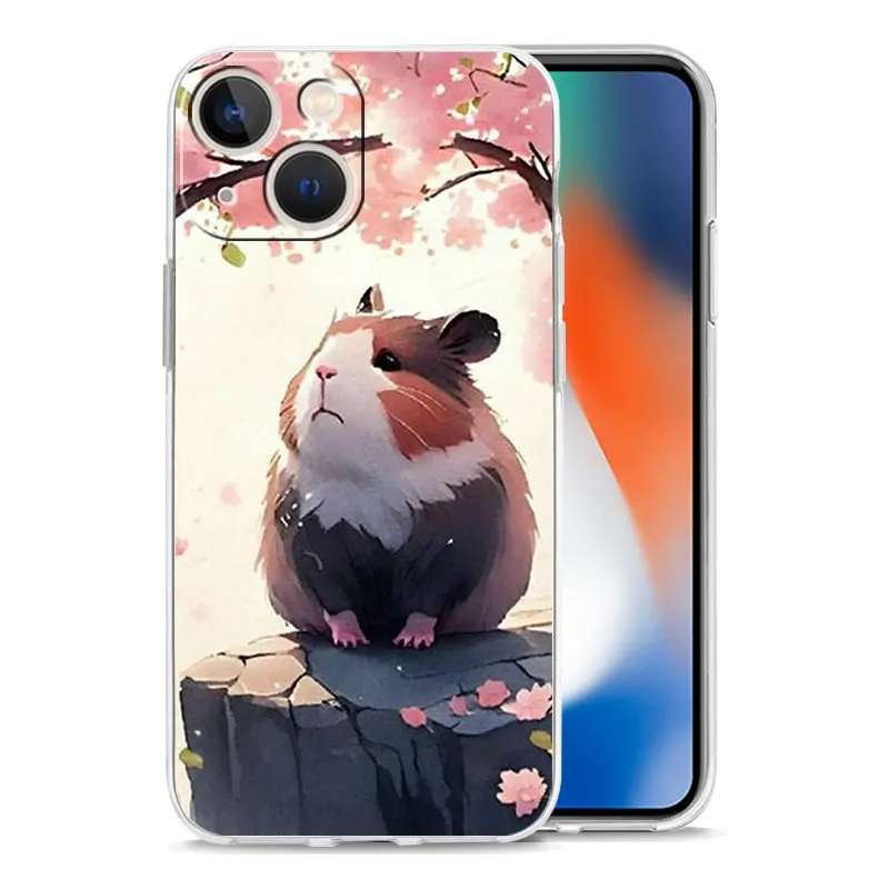 아이폰 16 케이스, 아이폰 15 12 13 14 16 Pro Max X XR XS Max 15 Plus 아이폰11 커버, 귀여운 기니피그/카비 동물 디자인 폰 케이스