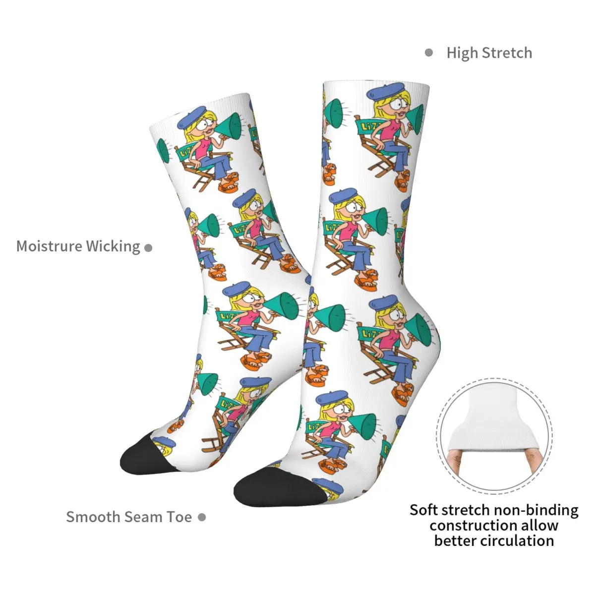 Lizzie Mcguire Socks Harajuku High Quality Stockings All Season Long Socks Accessories for Man's Woman's Birthday Present