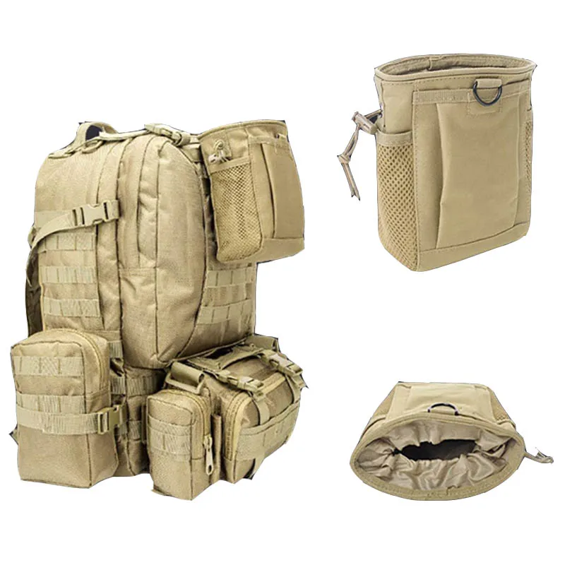 Tactical Molle Drawstring Magazine Dump Pouch Utility Belt Fanny Waist Pack Holster Bag Hunting Ammo Pouch