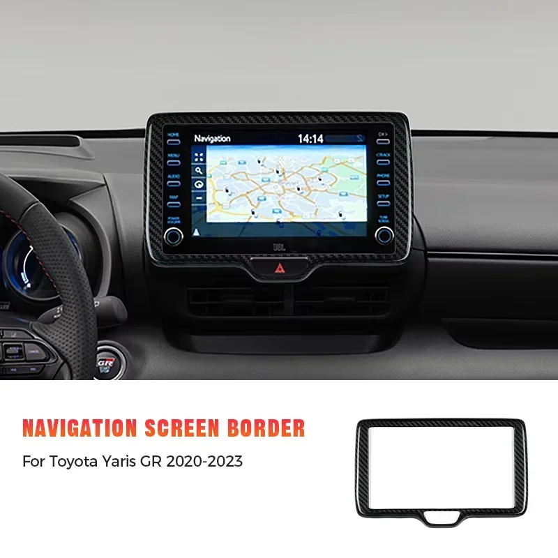 

For TOYOTA Yaris GR Real Dry Carbon Fiber 2020-2023 Navigation Screen Border Interior Decoration Modification Accessories