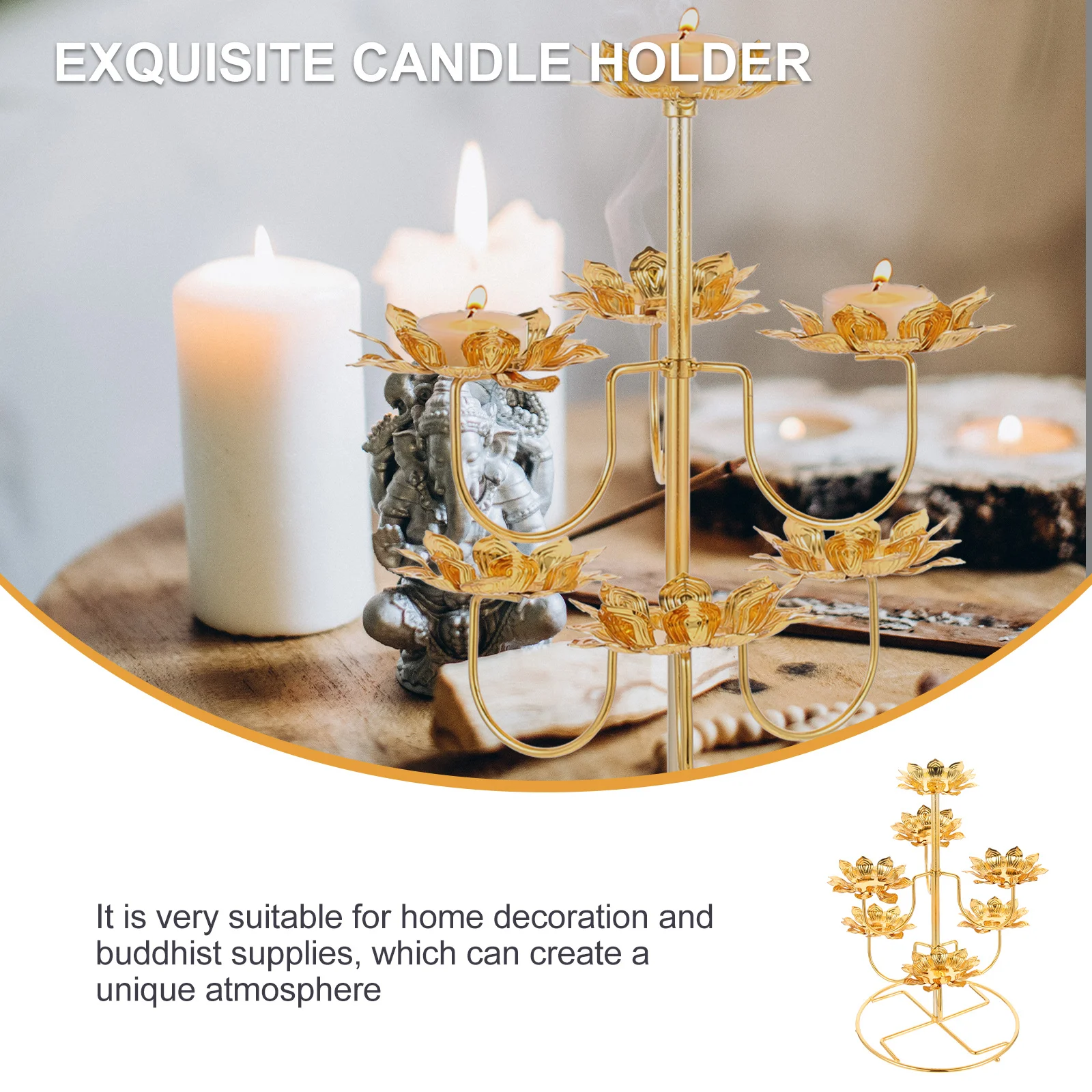 

Sujuy Lamp Candlestick Holder, Delicate Stand For Home Decor, Exquisite Household Candleholder, Perfect Party