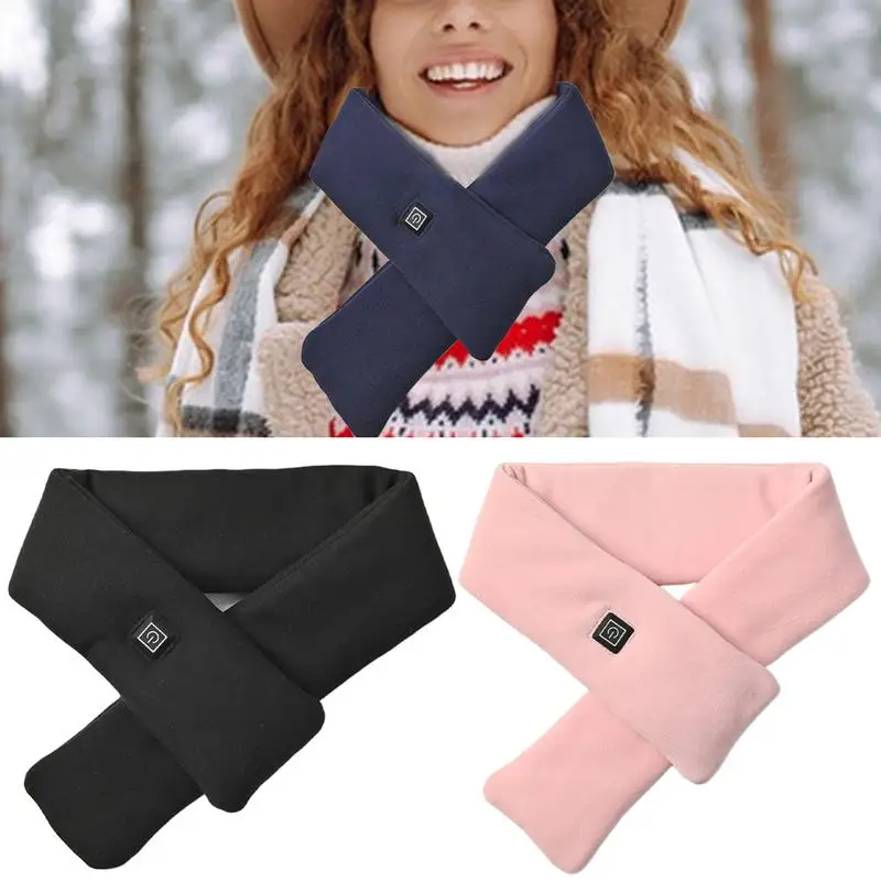 USB Electric Heating Scarf Heated Neck Wrap 3 Heating Levels Heated Neck Wrap Smart Warm Scarf For Women Men Outdoor Cycling