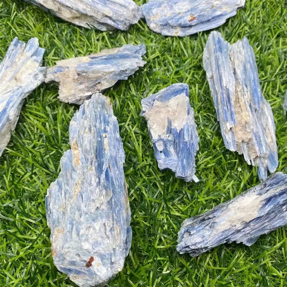 Natural Blue Kyanite Rough Reiki Crystal Mineral Stone Gemstone Cyanite Cluster Chip For Healing Calcite 1pc