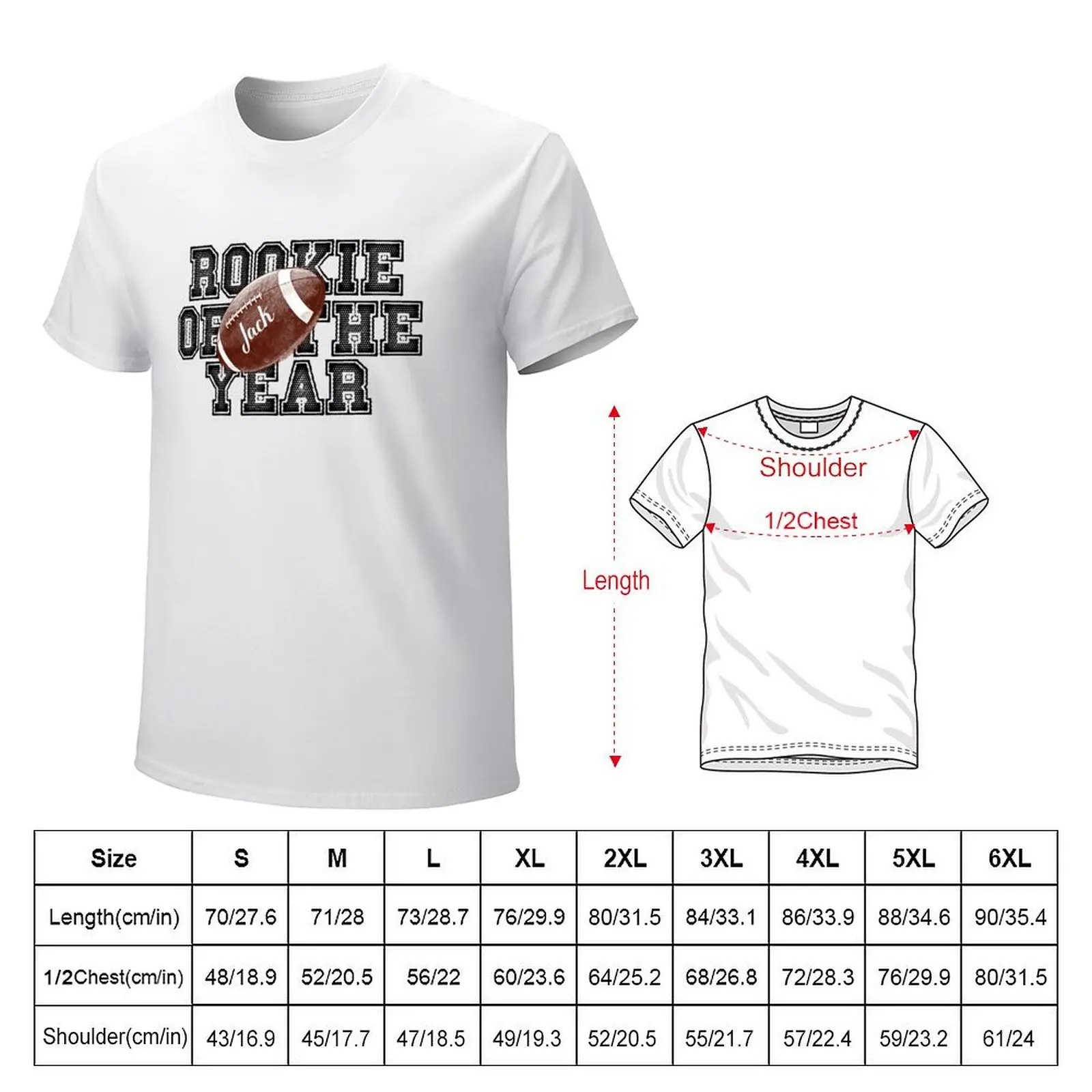 Jack - rookie of the year T-shirt quick-drying oversizeds plus sizes mens tall t shirts