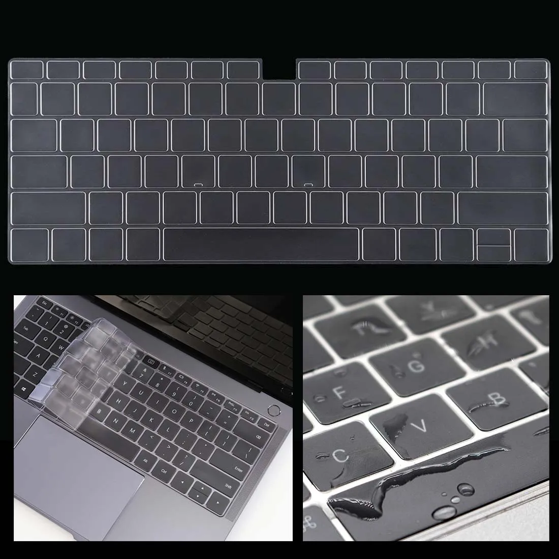 

Прозрачный силиконовый чехол для Huawei MateBook 14/D14/D15/X 2020/X Pro 13,9/Honor MagicBook 14/15, чехол для клавиатуры ноутбука