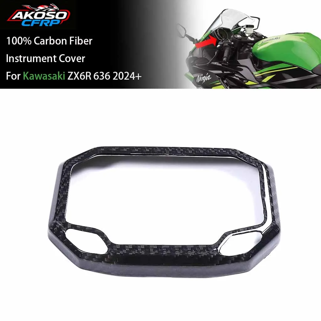 

Fairng Kit Motorcycle For Kawasaki ZX6R 636 2024+ 100% Full Carbon Fiber Instrument Dashboard Cover Guard Accessories Protector