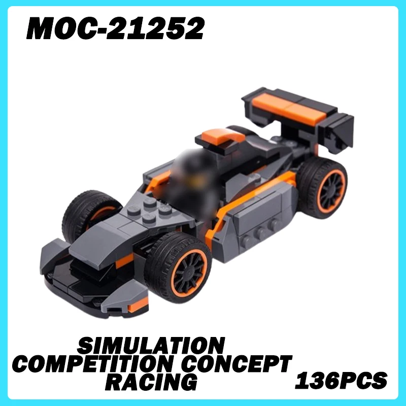 MOC-21252 Car Series Simulation Competition Concept Racing Building Block Concept Heartfelt Festival Birthday Gift 136PCS