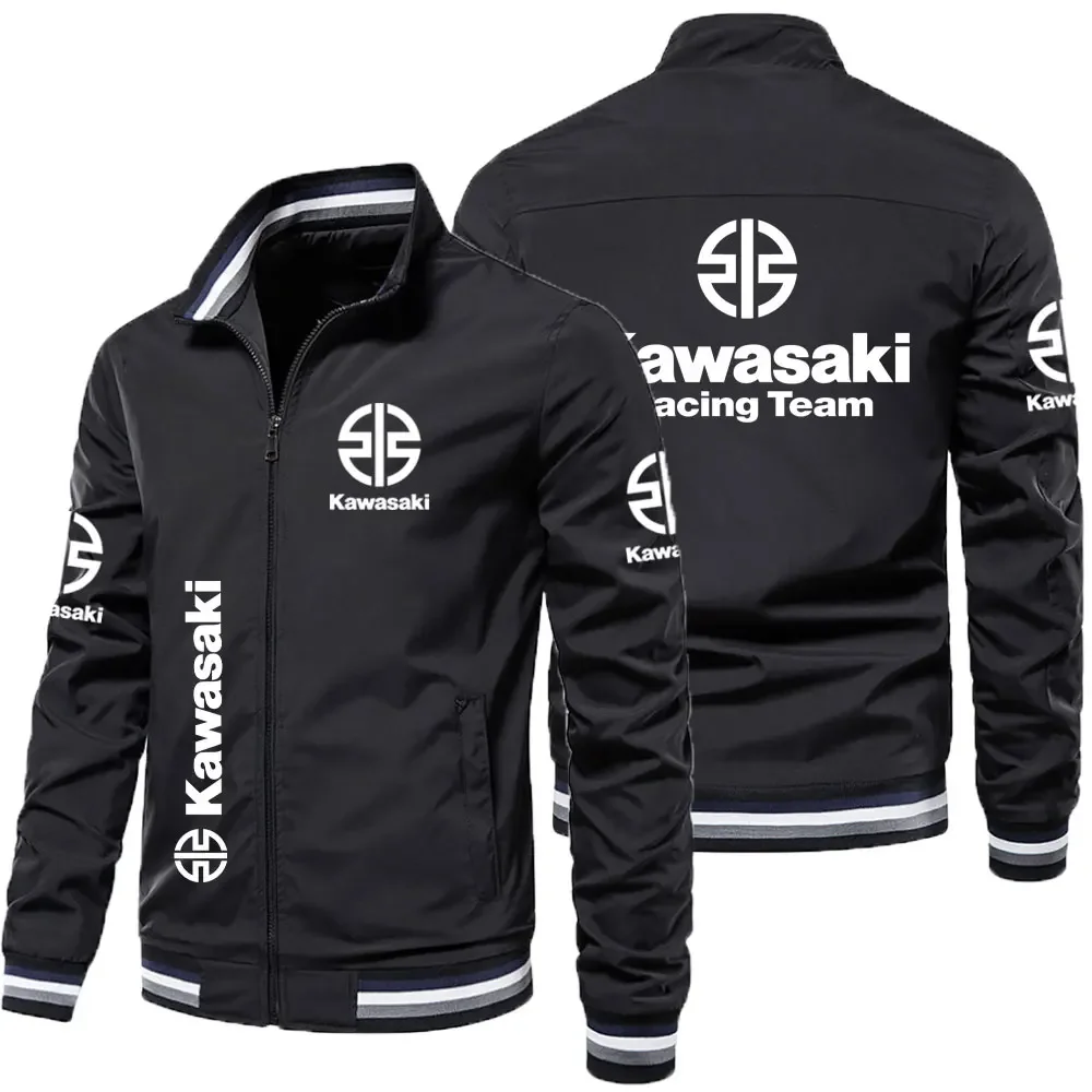 

Kawasaki Logo Motorcycle Racing Teams Men Jackets Coat Spring Autumn White Man Jacket 2024 New Causal Sports Male Clothes Coats