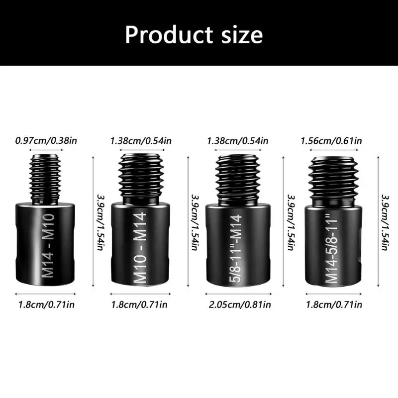 R9UF Reinforced Drill Bit Conversion Sleeve M14 To And 5/8 Angles Grinder Attachment For High Precisions Tasks