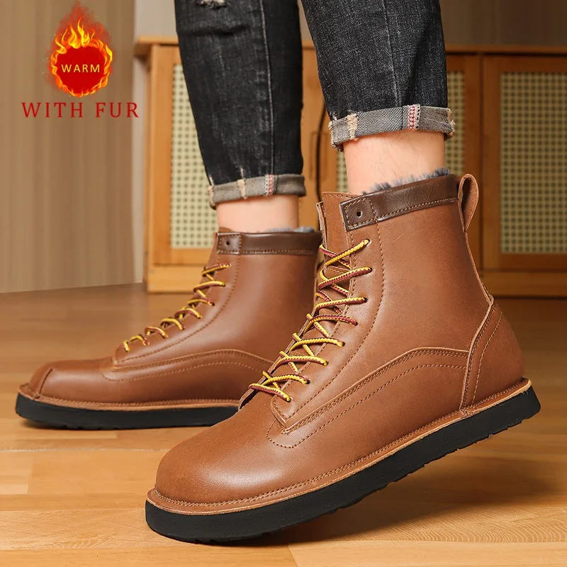 

Men's autumn and winter boots Comfortable high-quality and warm style Outdoor casual fashion shoes Plus size cotton shoes