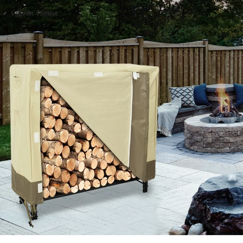 Heavy Duty Waterproof Outdoor Furniture Protection Cover Keep Fire Wood Log Rack From Uv Rain Mildew and Mold Rain Dust Cover