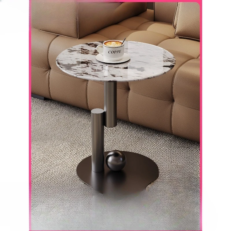 

Italian light luxury natural luxury stone sofa edge living room household marble