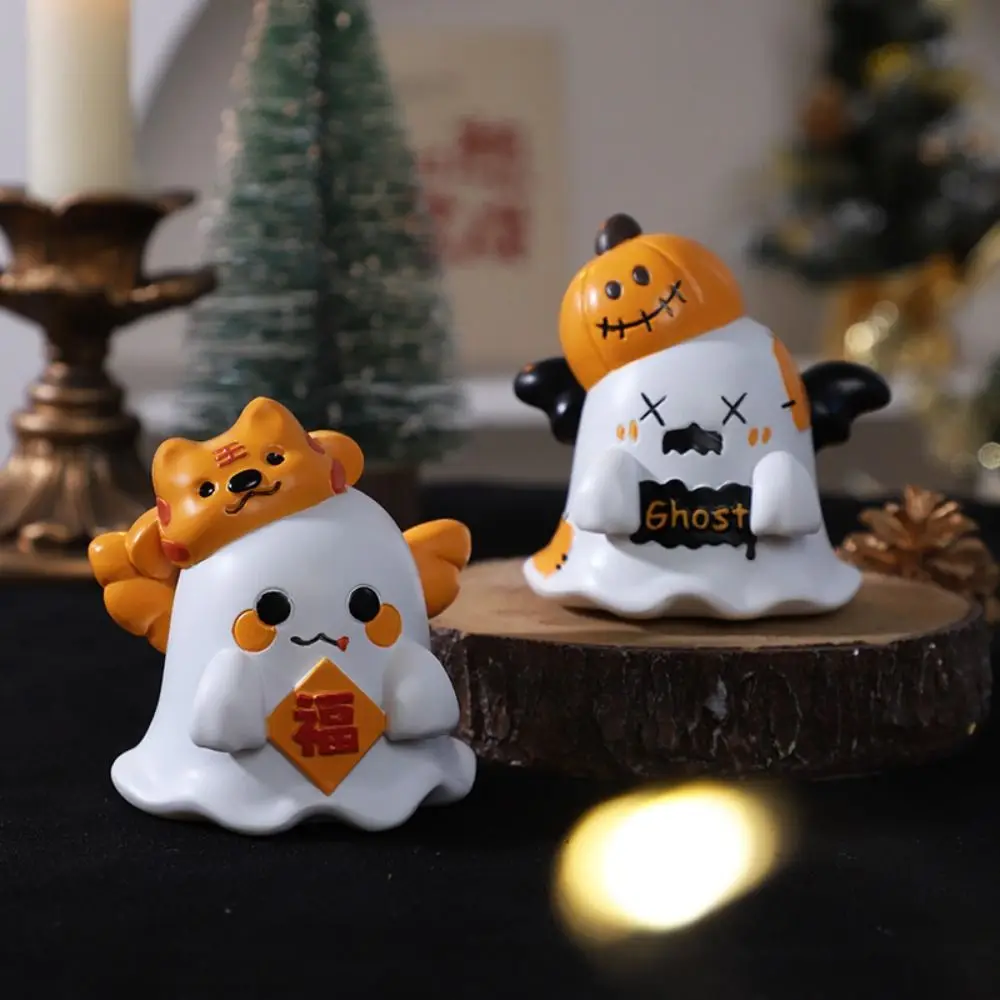 مخيف الإبداعية هالوين شبح تمثال الراتنج فريدة من نوعها مخيف شبح التماثيل مصغرة اليدوية لطيف شبح تمثال هدايا الحفلات