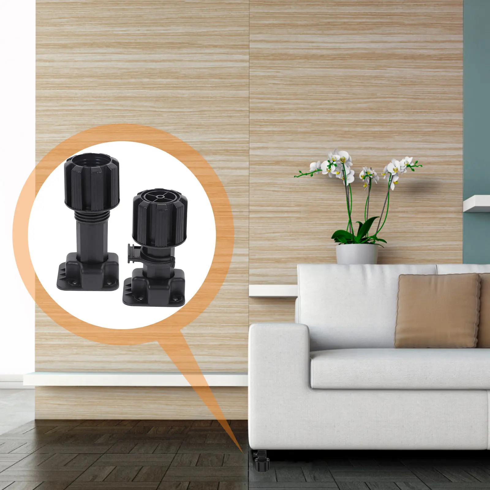 

4Pcs Minimalist Adjustable Cabinet Legs Heavy Duty PP Material Furniture Levelers for Kitchen Cabinets Bathroom Shoe Cabinets