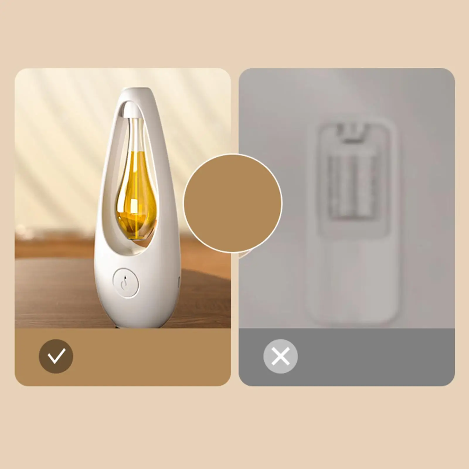 Essential Oil Diffuser Portable Aroma Diffuser for Bedroom Living