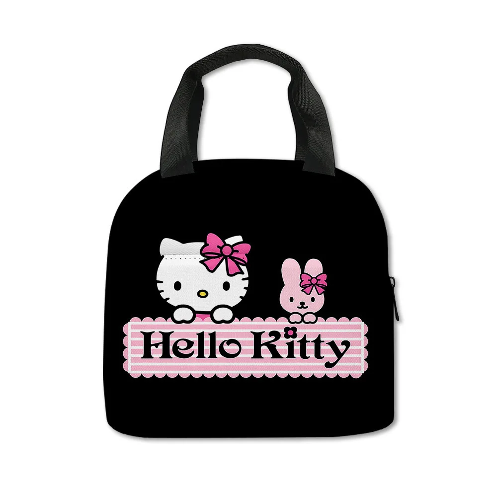 

Hello Kitty Cat Portable Baby Diaper Bag Portable One-shoulder Women's Cartoon Kawaii Handbag Outdoor Travel Shopping Bag