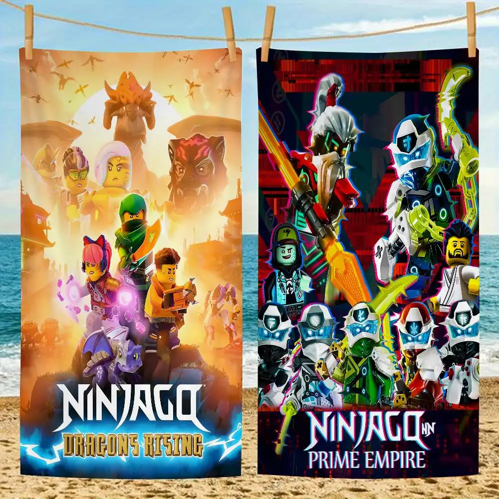 Cartoon N-NinJAGOs Cool Beach Towel Colorful Bath Towels for Girl Microfiber Quick Dry Custom Sand Free Beach Yoga Spa Gym Pool