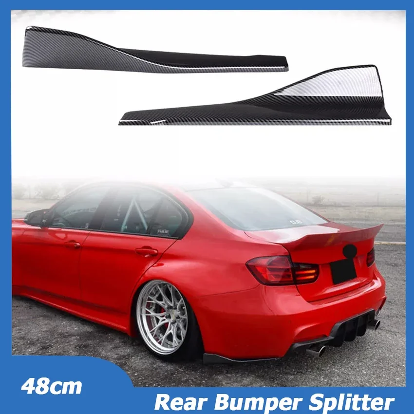 

48cm For BMW F30 Sedan 2012-2018 Side Skirt Rear Bumper Lip Splitters Canards Cover Extendsion Kit Car Tuning Accessories