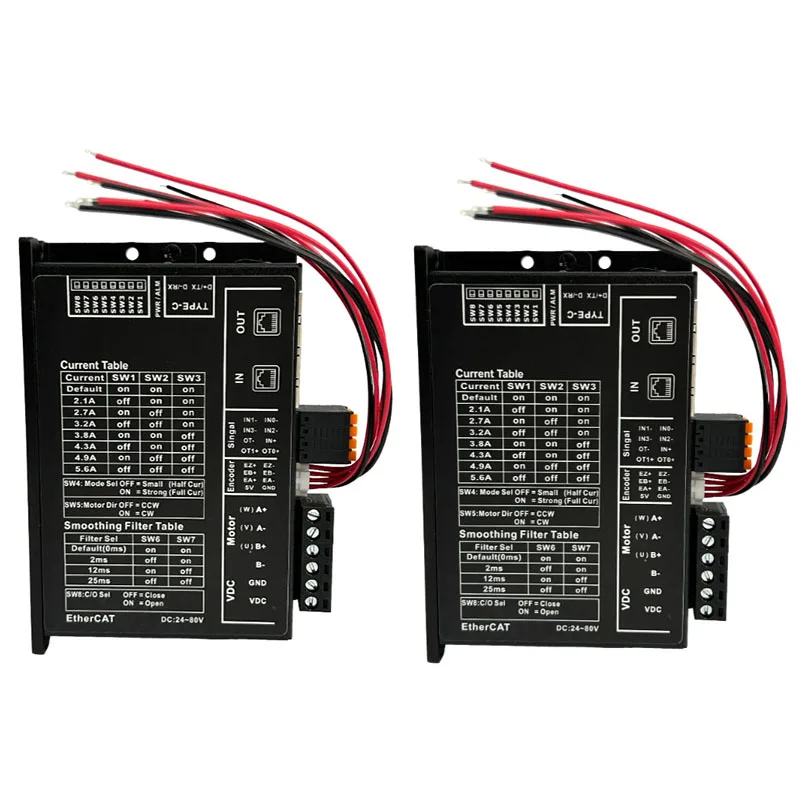Controlador de circuito cerrado de alta calidad Protocolo de comunicación EtherCAT 5.6A para robots